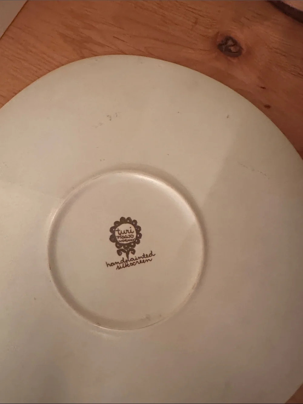 Vintage Figgjo Flint “market” pattern by Turi Design decorative plate